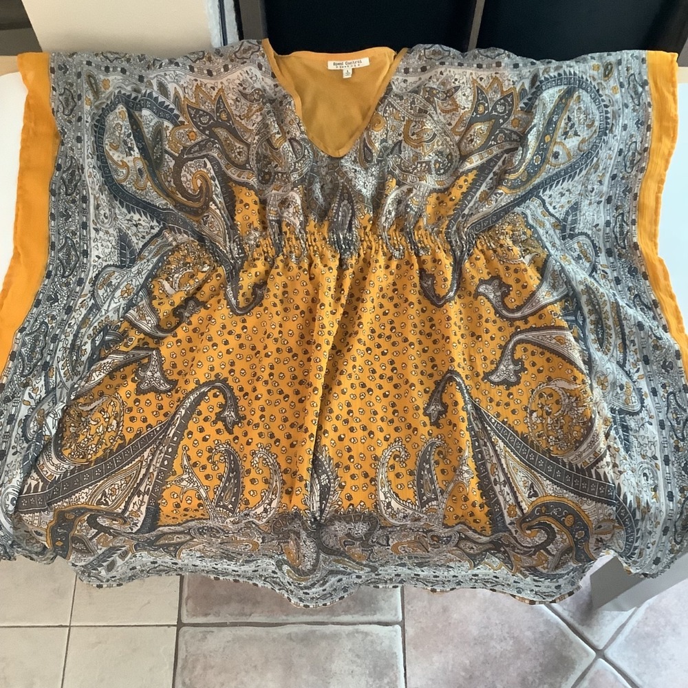 Speed Control New York Paisley Print Tunic Dress Kaftan Cover Up L - Picture 9 of 13